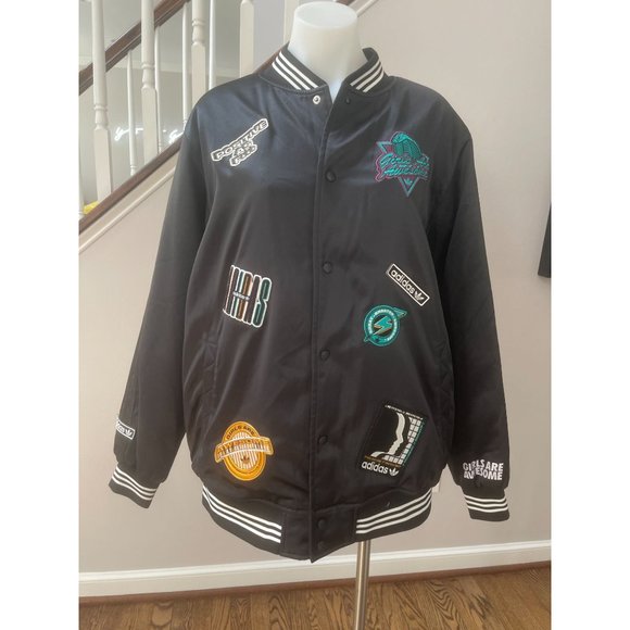 ADIDAS x Girls Are Awesome Collegiate Patch Bomber Jacket - Size Large - Picture 6 of 13